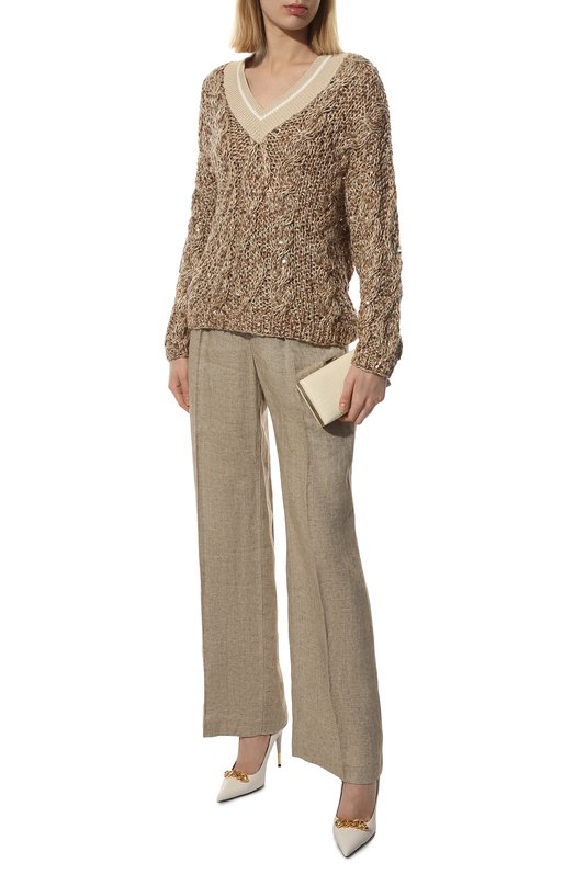 фото Свитер изо льна и хлопка brunello cucinelli