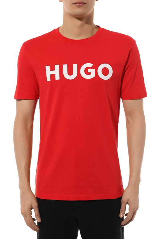 фото Хлопковая футболка hugo