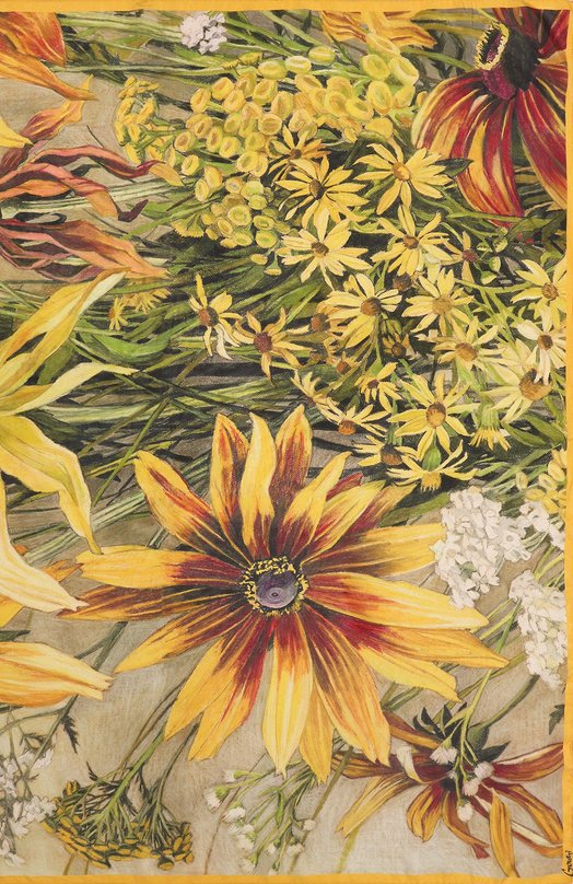 фото Шелковый платок полевые цветы gourji