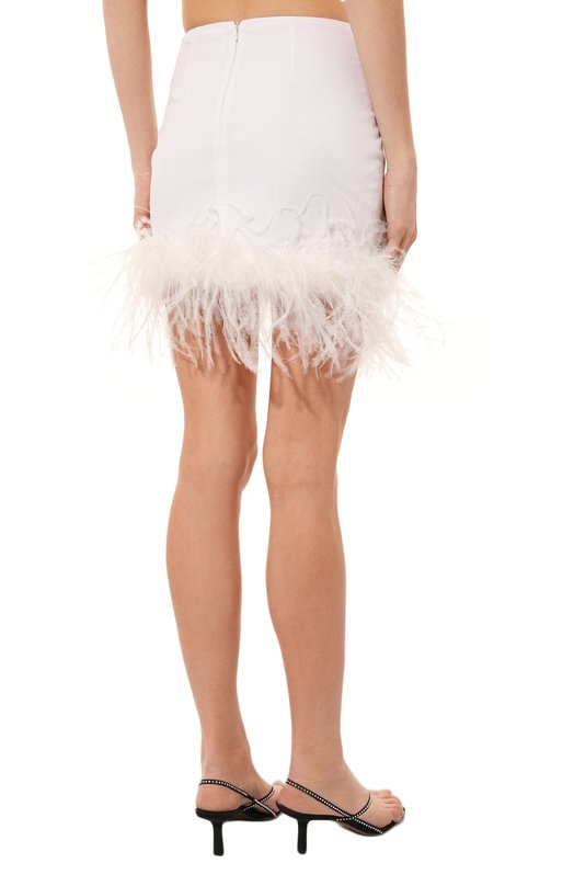 фото Хлопковая юбка с отделкой перьями giuseppe di morabito