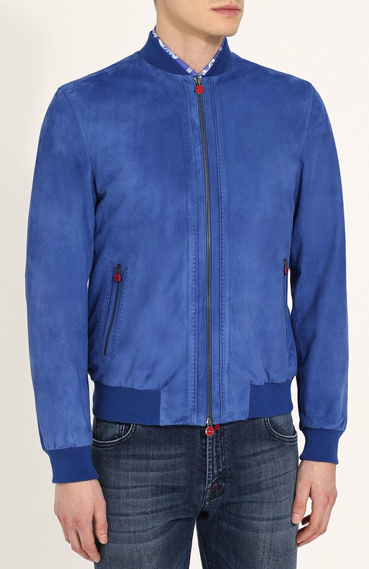 фото Замшевый бомбер kiton
