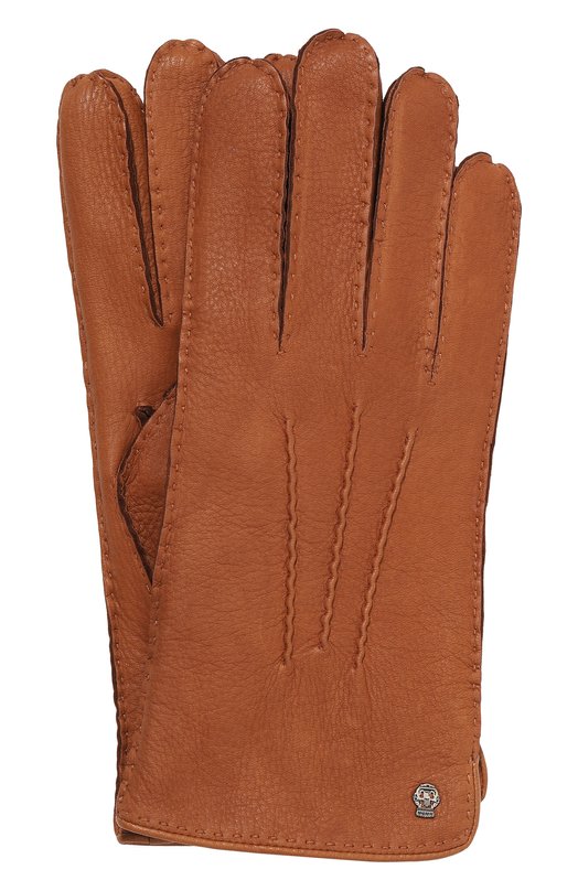 фото Кожаные перчатки с кашемировой подкладкой roeckl