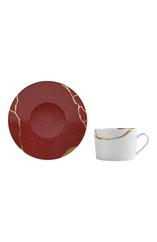 фото Чайная чашка с блюдцем kintsugi rouge empereur bernardaud