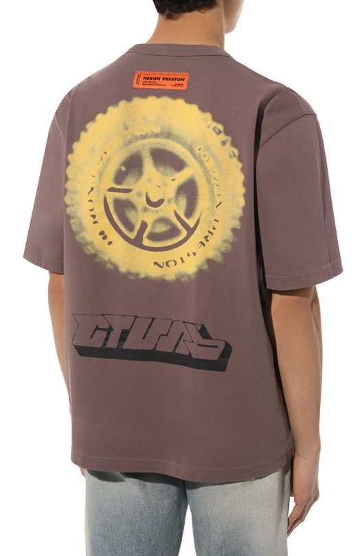 фото Хлопковая футболка heron preston