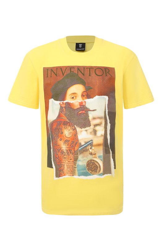 Хлопковая футболка Diego Venturino. Цвет: жёлтый