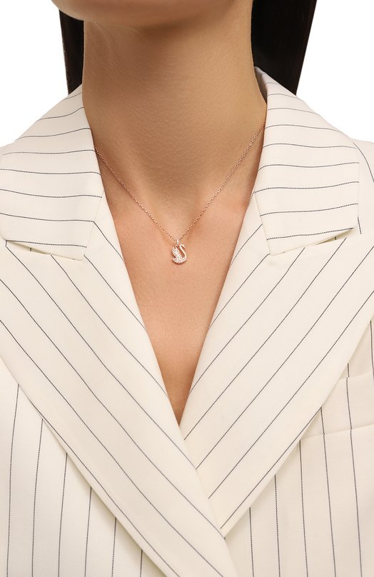 фото Подвеска на цепочке iconic swan swarovski