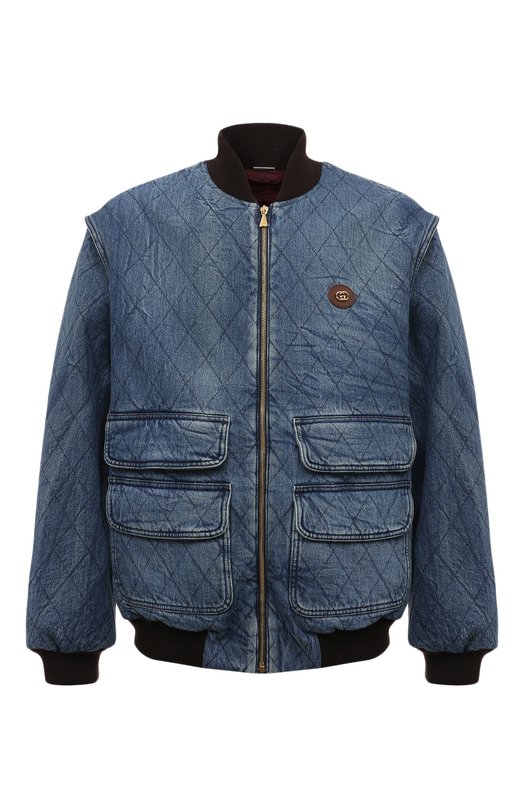 фото Комбинированный бомбер gucci