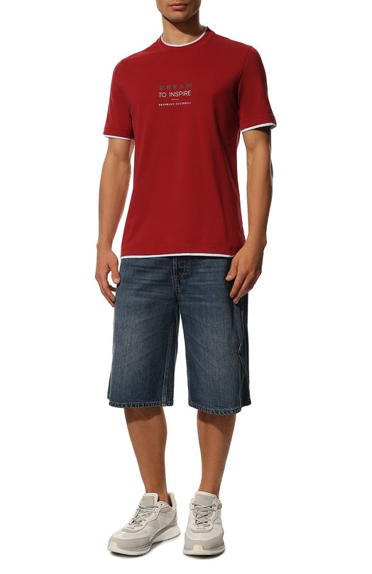 фото Хлопковая футболка brunello cucinelli