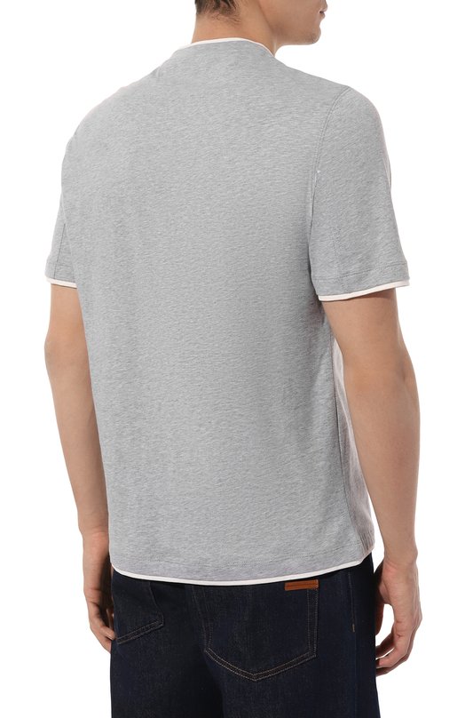 фото Хлопковая футболка brunello cucinelli