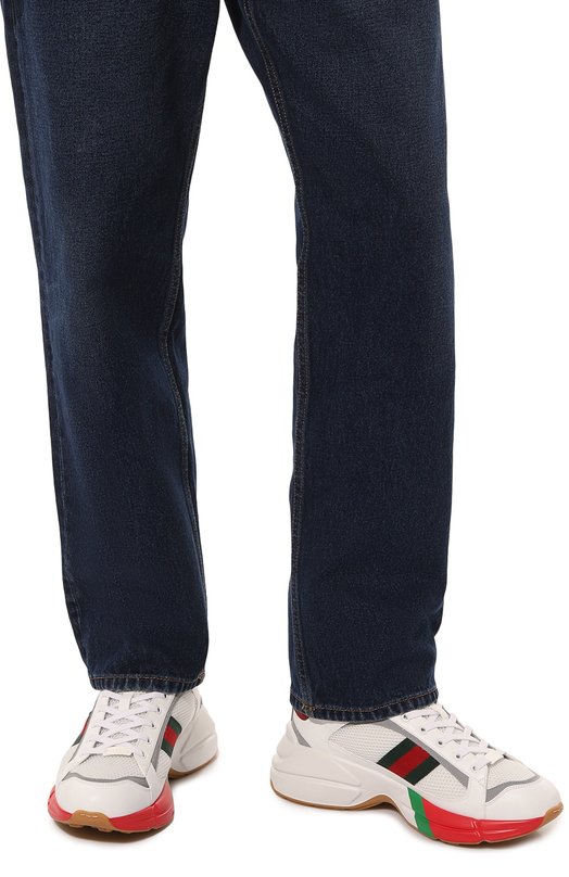 фото Комбинированные кроссовки rhyton gucci