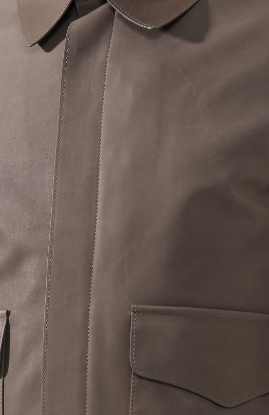 фото Кожаная куртка на молнии с отложным воротником ralph lauren