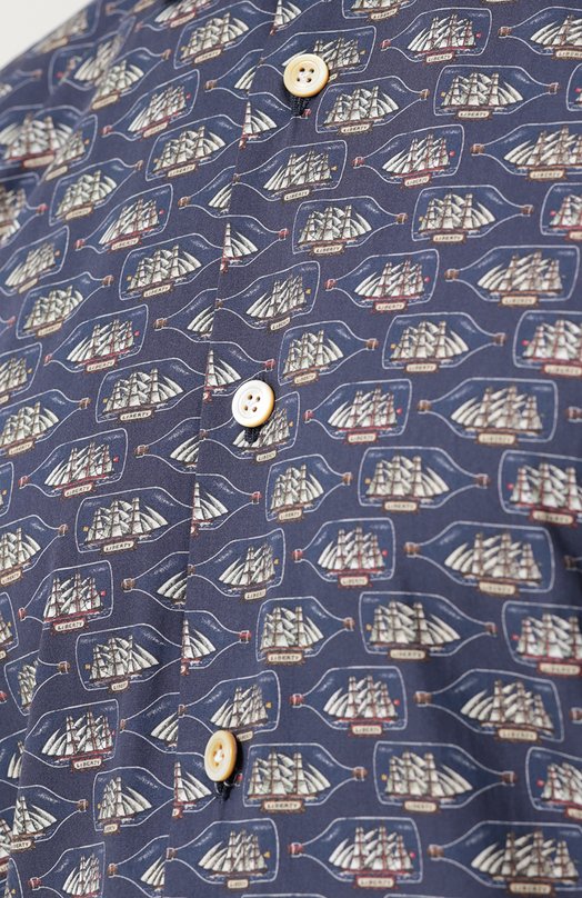 фото Хлопковая рубашка с принтом kiton