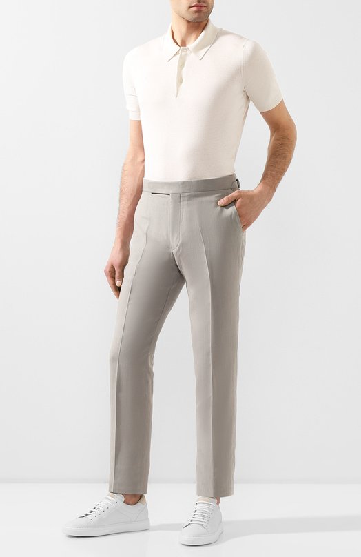 фото Брюки из смеси шелка и льна ralph lauren