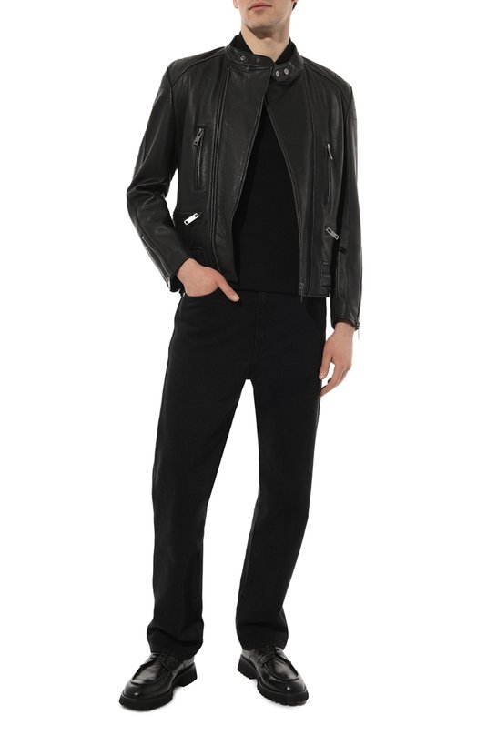 фото Кожаная куртка hugo