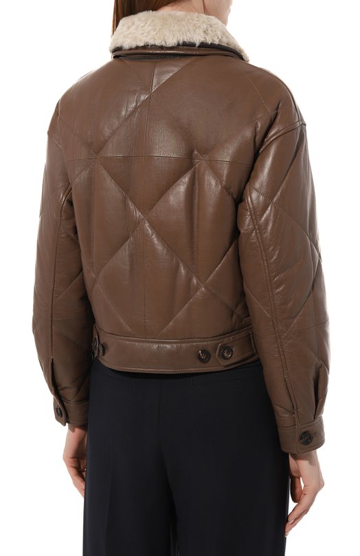 фото Кожаная куртка brunello cucinelli