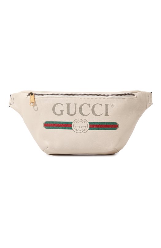 фото Кожаная поясная сумка gucci print gucci