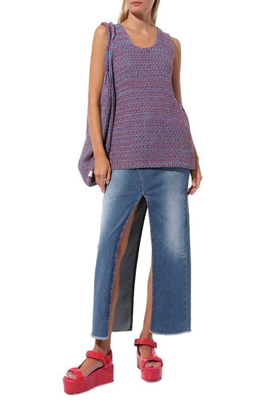 фото Текстильные босоножки versace jeans couture