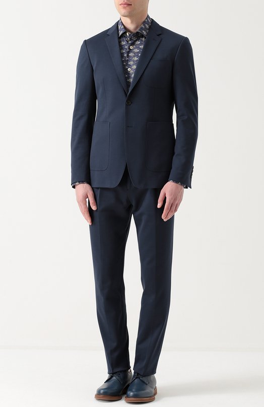 фото Хлопковая рубашка с принтом kiton