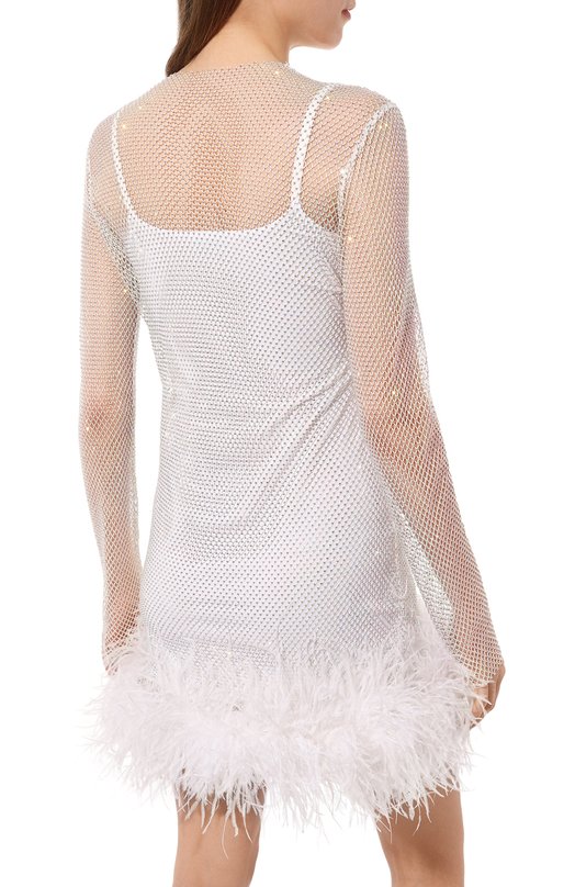 фото Платье с отделкой перьями aline