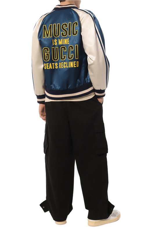 фото Бомбер из хлопка и вискозы gucci