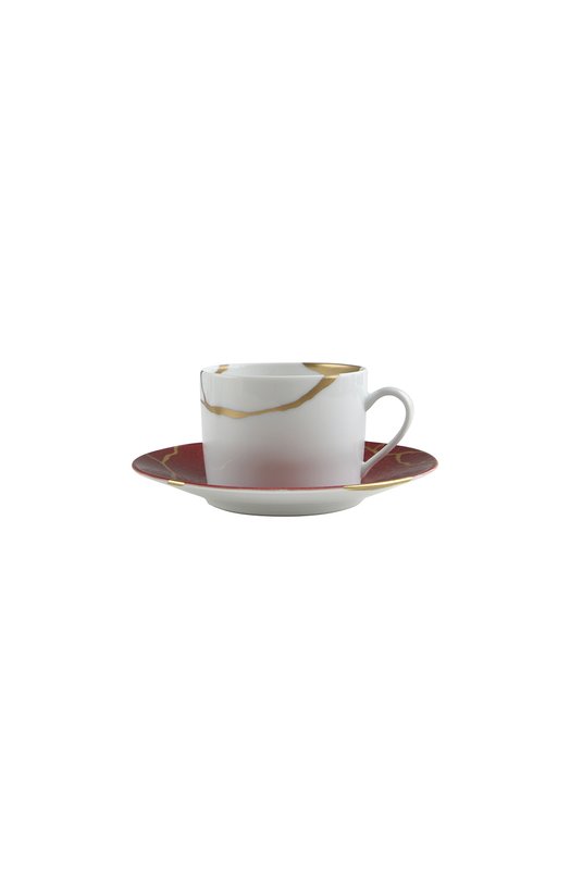 фото Чайная чашка с блюдцем kintsugi rouge empereur bernardaud