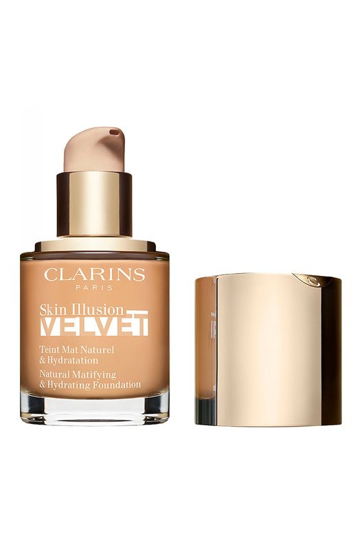 фото Увлажняющий тональный крем с матовым покрытием skin illusion velvet, 108w sand (30ml) clarins