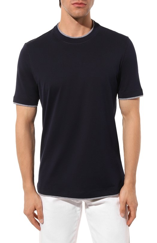 фото Хлопковая футболка brunello cucinelli