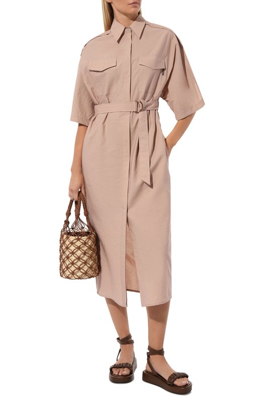 фото Хлопковое платье brunello cucinelli