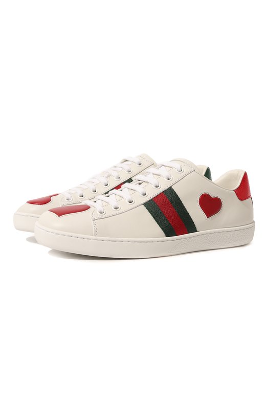 фото Кожаные кеды ace gucci