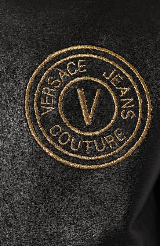 фото Кожаный бомбер versace jeans couture