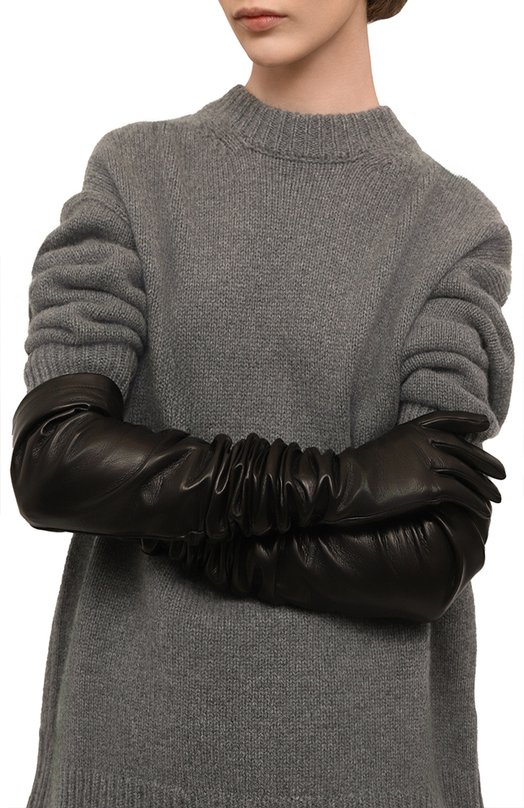 фото Кожаные перчатки alberta ferretti