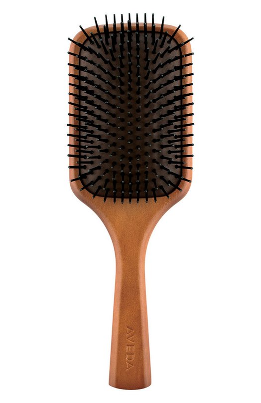 фото Деревянная массажная щетка для волос paddle brush aveda