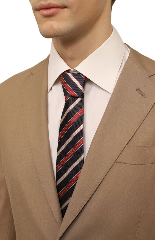 фото Шелковый галстук gucci