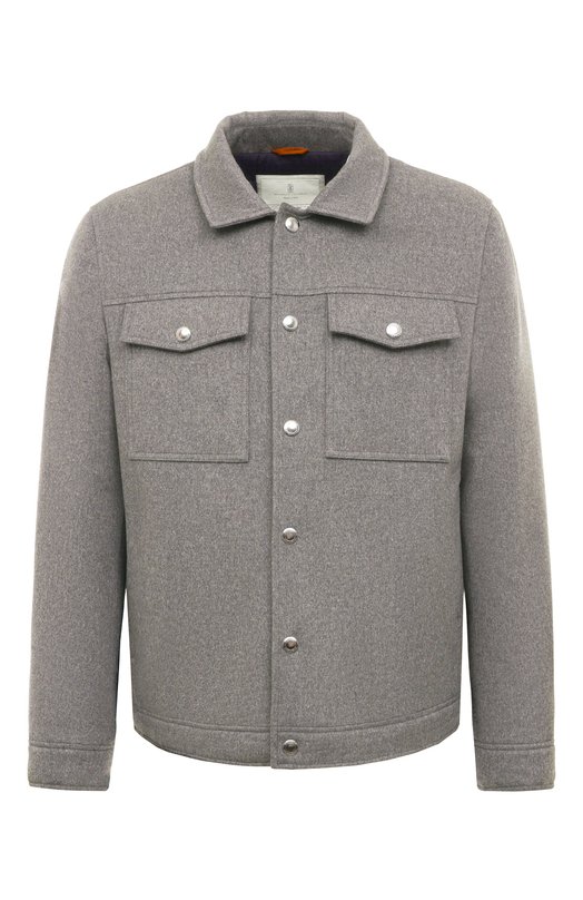 фото Утепленная куртка-рубашка brunello cucinelli