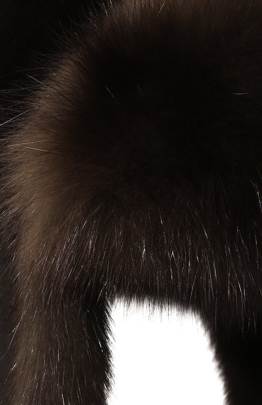 фото Шапка-ушанка майкл с отделкой из меха соболя и норки furland