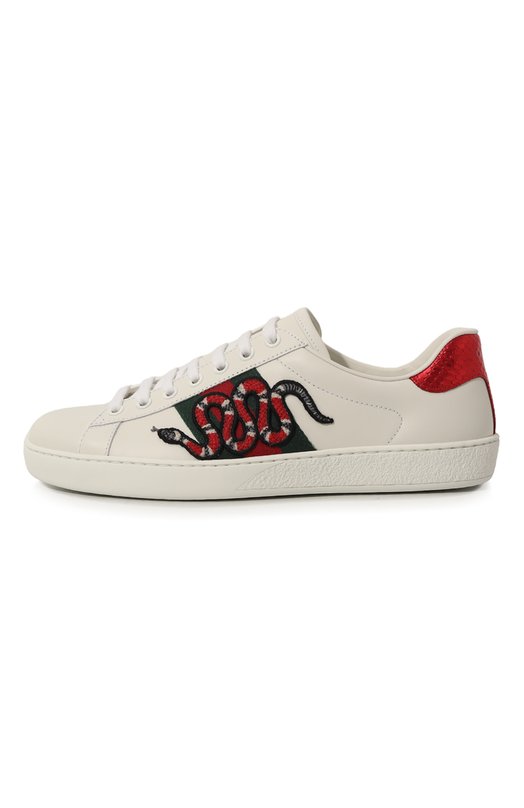 фото Кожаные кеды ace gucci