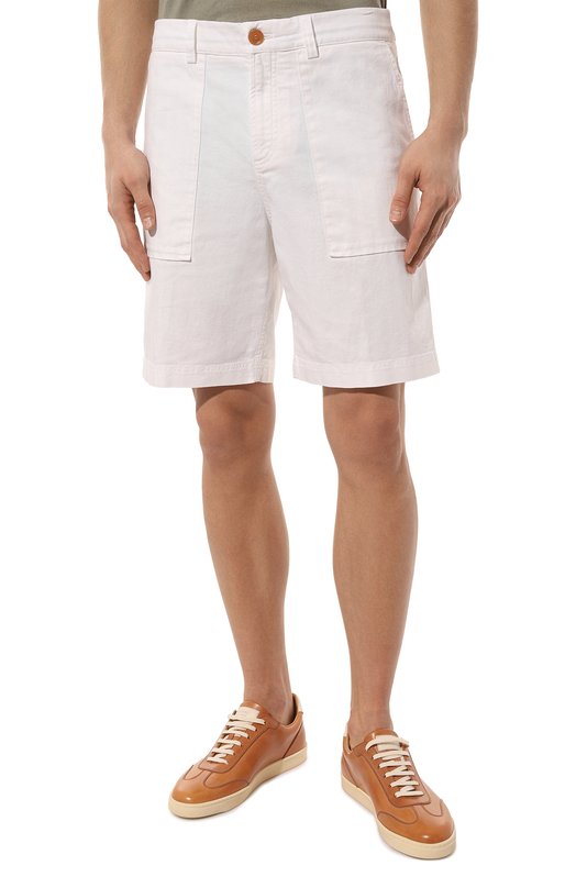 фото Шорты из хлопка и льна brunello cucinelli