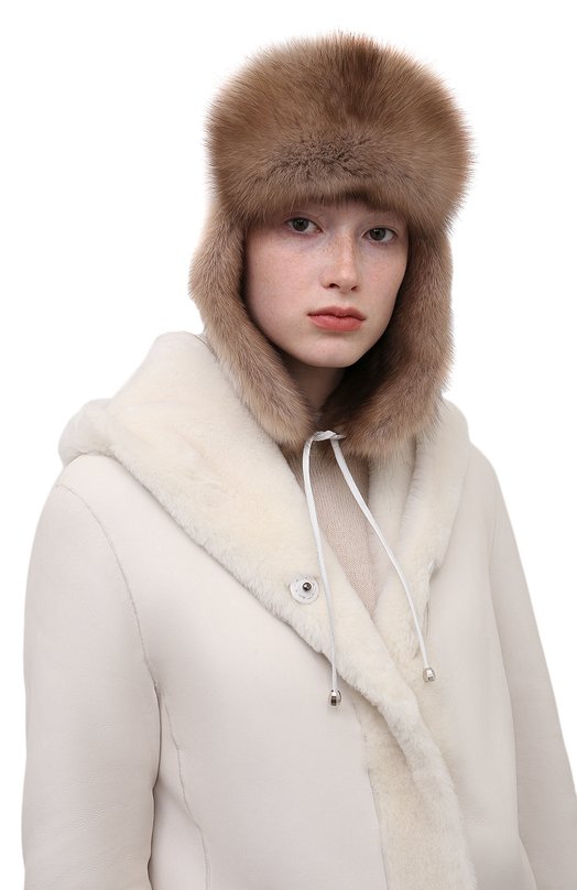 фото Шапка-ушанка из меха норки и соболя kussenkovv