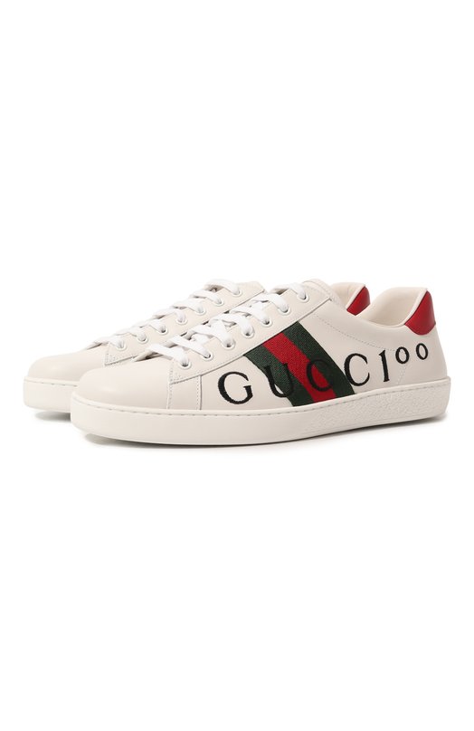 фото Кожаные кеды gucci 100 ace gucci