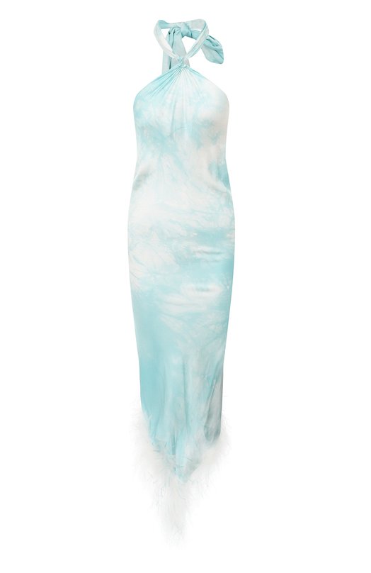 фото Платье из вискозы и с отделкой перьями giuseppe di morabito