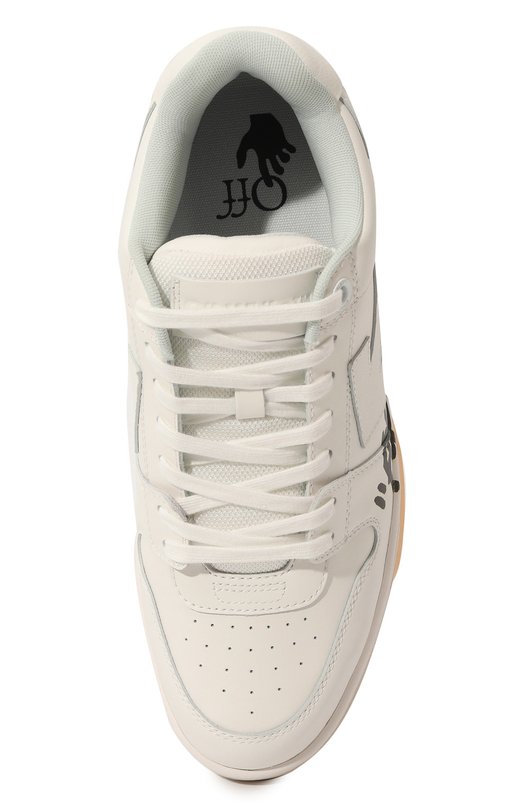 фото Кожаные кеды out of office off-white