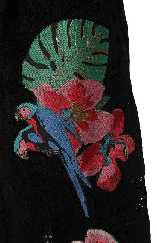 фото Шелковая юбка а-силуэта с нашивками valentino