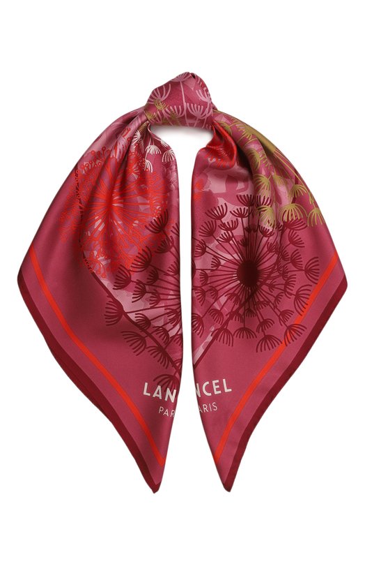 Шелковый платок Lancel. Цвет: розовый