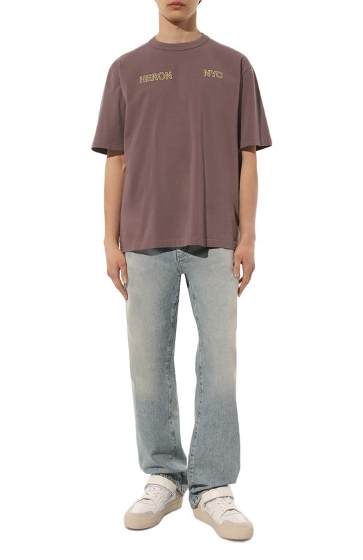 фото Хлопковая футболка heron preston