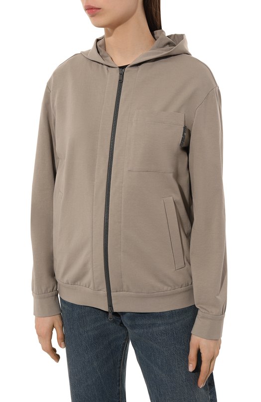 фото Хлопковая толстовка brunello cucinelli