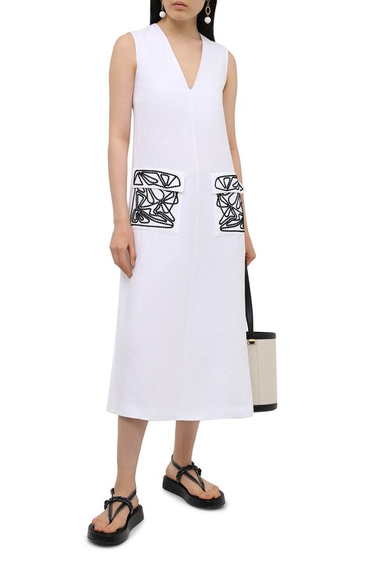 фото Льняное платье loro piana