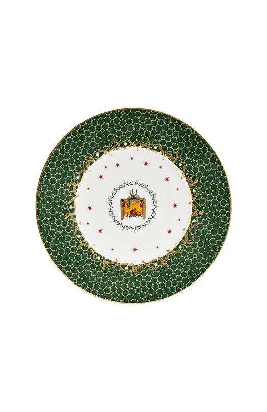 фото Тарелка салатная cheminee noel vert bernardaud