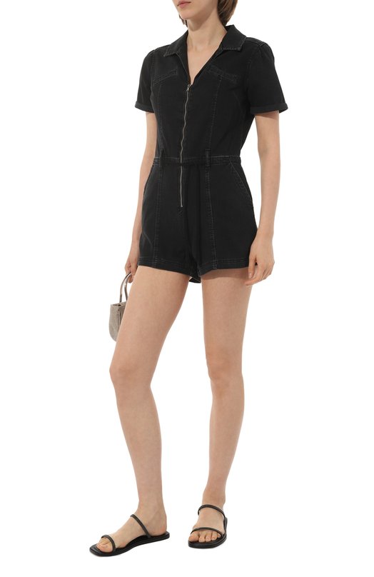 фото Джинсовый комбинезон meg short sleeve romper paige