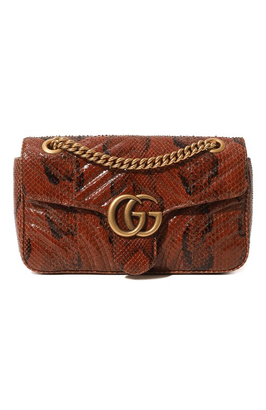 фото Сумка gg marmont small из кожи питона gucci