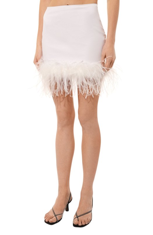 фото Хлопковая юбка с отделкой перьями giuseppe di morabito